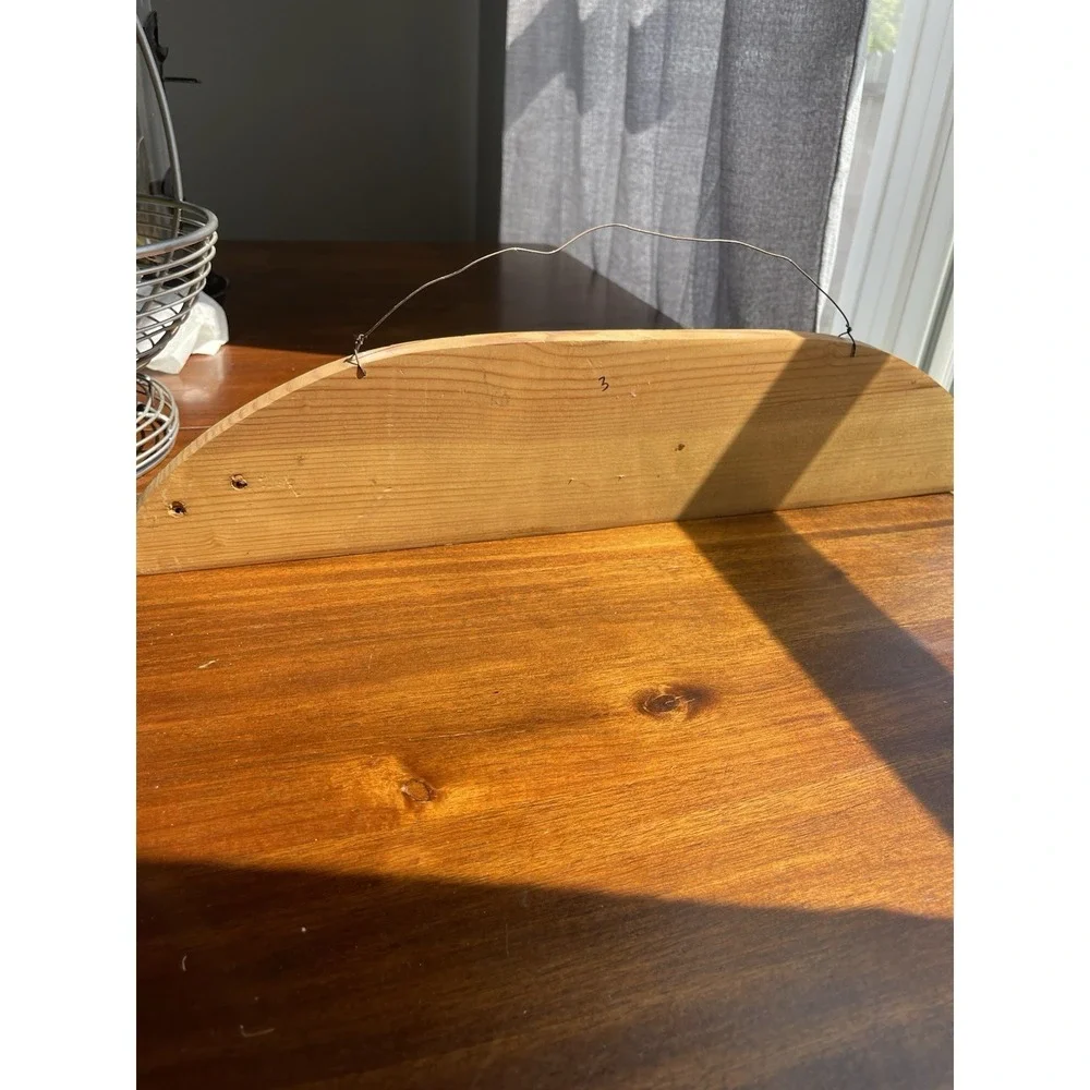 Vintage Hand Carved Noah's Ark‎ Wall Art Painted Sign
